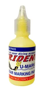 U-Mark It 1 oz Paint Marking Tag YELLOW Scuba Dive NEW