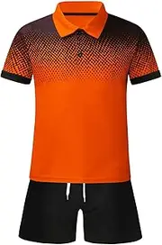 [Generic] Running Shorts Tuxedo Suit for Men Short Sleeve Summer Beach Shorts Sets Men’s & Men Lightweight Gym Workout Athletic Suits & Sets