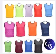 1x Single Mesh Sports Training Vests Bibs Football Cricket Rugby Hockey Netball