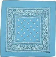 [Mr Sweeney Todd] Sky Blue MST Bandana | 100% Cotton | Cashew Flower Design, black