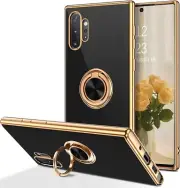 For Samsung Galaxy Note 10+ Plus Shockproof Protective Case Cover TPU Ring Stand