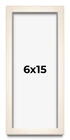 6x15 Frame White Wash Picture Frame Modern Photo Frame UV Acrylic, Acid Free