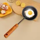 Mini Frying Pan Anti Scald Wood Handle Nonstick Pancake Pot for Camping