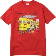 Supreme Limonious Punany Train Tee Red Orange Teal S/S 17