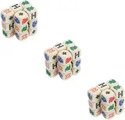 ifundom 3sets Funny Game Dice Acrylic Poker Dices Set 16mm Perfect for Birthday Parties 15pcs*3