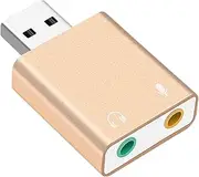 External Sound Cards | Stereo USB Sound Card for Laptop Computer PC | External Soundcard USB Microphone Speaker Headset Audio Interface 3.5mm Jack USB Soundcard