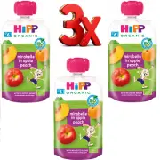 HiPP ORGANIC HIPPIS Mirabelle In Apple Peach No Added Sugars 3 x 100gr/3.52oz