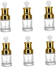 6Pcs Glass Dropper Bottles for Essential Oils Refillable Aromatherapy Oil Dispenser Leak Design for Liquids