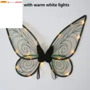 Children Girls Kids DIY Luminous Light up Elf Wings Glow Party Supplies Flower W