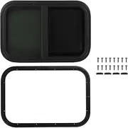 Brilluxa RV Window, Sliding Window 21.32x14.24in Compatible with 1.4in Wall Thickness, Tempered Glass RV Window Replacement, Trailer Window with Trim Ring Screen