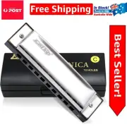 10-Hole Diatonic Harmonica in Key of C - Professional Quality for All Ages