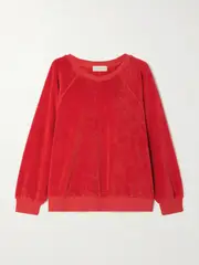 [Suzie Kondi] Suzie Kondi - Samos Cotton-blend Terry Sweatshirt - Red - x small x small Red