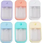 Portable Card Spray Bottles, 6Pcs 45ml Card-Shaped Travel Perfume Refillable Plastic Atomizer,Refillable Perfume Bottle Portable Moisturizing Sprayer Box,Moisturizing Sprayer Box for Travel, Colorful