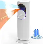 ADVWIN 4L Evaporative Air Cooler, 4 in 1 Cooler & Heater Fan with Humidifier & UV Light, 3 Speeds Fan & 1800W Heating for Bedroom Living Room Office