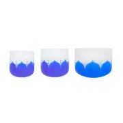 6/7/8 Inch Lotus Designs Quartz Crystal Singing Bowls Lotus Gradient Yoga Bowls