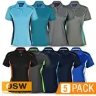 5 x Womens Ladies PURSUIT CoolDry Short Sleeve Sports Casual WORK Polo 8~24 PS80