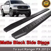 Heavy Duty Steel Black Off road Side Steps suit Ford Ranger PX PX2 PX3 2012-2022 (for: Ford)