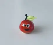 APPLE~Collectible Hand Blown Art Glass Figurine~Handmade Tiny Animal~NEW