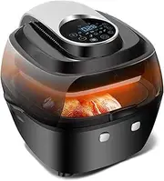 Air Fryer 6.5L Electric Hot Air Fryers Oven Oilless Cooker with LCD Touchscreen and Nonstick Frying Pot 1350W (Black)