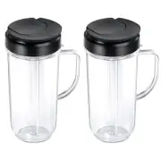 22 OZ Tall Mug Cup with Flip Top To-Go Lid - Replacement Part with Handle for