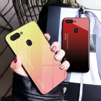 在飛比找蝦皮購物優惠-漸變玻璃 OPPO R15 R17 Pro 手機殼 全包防摔