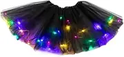 [Bybyseno] Women's LED Tutu Skirts Light Up Ballet Dance Tulle Skirt Glow Dance Skirts for Party Costume