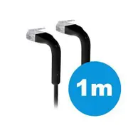 UniFi Patch Cable 1m Black, Both End Bendable to 90 Degree, RJ45 Ethernet Cable, Cat6, Ultra-Thin 3mm Diameter U-Cable-Patch-1M-RJ45-BK