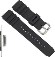 [WRISTARMOR] Silicone strap Compatible with Casio MDV106 AMW320 sereis Unisex Diver Watch Band MDV-106 Rubber Replacement Wristband