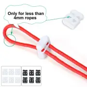 6pcs Plastic Cord Lock Stoppers End Spring Toggle Fasteners Organizer
