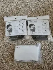 2 Pcs Safety Mask With 10 Pcs PM 2.5 Filters Cold Flow Valve
