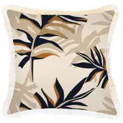 Cushion Cover-Coastal Fringe-Alfresco Beige-45cm x 45cm