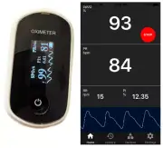 Fingertip Pulse Oximeter, Blood Oxygen Saturation Monitor Bluetooth with App