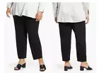 $168 Eileen Fisher Black Plus Size Organic Cotton Lantern Pants 3X E757