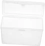 Box Transparent Card Storage Box Lidded Organizer for Cards Clear Case for Home Office School Maximizes Space Protects Contents