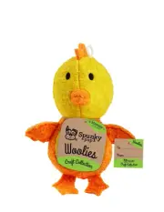 Spunky Pup Woolies Plush Chicken Small 9" Wool Dog Toy Collection
