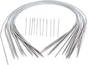 Yarn Needles, Wear-Resistant Circular Knitting Needles Smooth Practical Soft for Family for General Purpose for Professional Use for Beginners for Friends(43 cm)