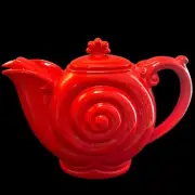 RARE and Beautiful Hall's Red Nautilus Teapot EXCELLENT CONDITION