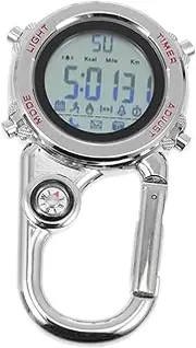 [OATIPHO] 1pc Clip on Watch Carabiner Watch Backpacker Watch Watches Man Watch Nurse Watch Digital Watch Pocket Watch Camping Accessories Plush Keychain Stainless Steel Red