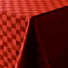 Food Network Red Maroon Tablecloth Check 90 Rd Thanksgiving Fall Easy Care
