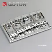 NEW Gotoh 404BO-5 5-String Bass Bridge MULTI TONAL Brass Saddles - CHROME