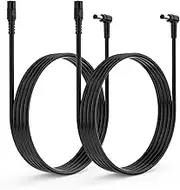 Tonton 2 Pack DC Power Extension Cable 4M 13.12FT 5.5mm x 2.1mm 90 Degree Right Angle Female to Male Power Adapter Cord for CCTV Security Camera Surveillance LED DVR NVR Router Guitar Effect Pedal
