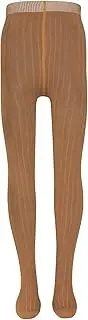 [EWERS] Baby and children's tights for girls, ribbed structure, made in Europe, cotton tights, plain basic, Toffee, 68
