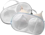 Bra Wash Bag Set of 2 Mesh Laundry Washing Bags with Premium Zipper for Bra Foldable Mesh Lingerie Underware Mesh Wash Bags Bra Washer Protector for Washing Machine