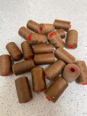 New 21 x Polyester Brown Thread Cotton 1000 meters Per Roll No Wrapper