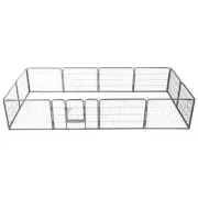 12 Panel Playpen Indoor Outdoor Kennel Pet Enclosure Dog Puppy Exercise Play Pen