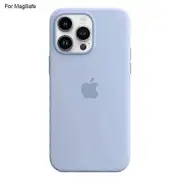 For iPhone 14 Pro Case Compatible with MagSafe Liquid Silicone Phone Back Cover [Induction Popover] Multicolor Sky Blue