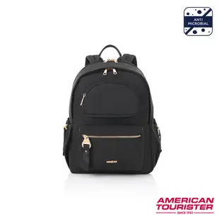 AT美國旅行者 AMERICAN TOURISTER筆電後背包/電腦包14吋ALIZEE DAY女用日常旅行抗菌_黑/紫