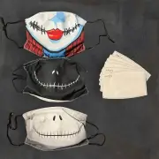 3 Face Masks The Nightmare Before Christmas Halloween 6 PM 2.5 Inserts Dentist