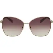 Longchamp Amazone 60mm Gradient Butterfly Sunglasses in Rose Gold /brown Peach at Nordstrom One Size Rose Gold/brown Peach