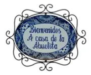 Mexican Ceramic Talavera Custom Wall House Address Plaque & Iron Frame # 28